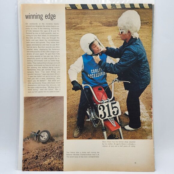 Vintage 1969 LIFE Magazine Article Pages MaxiCraze For Minibikes Lejon Cold Duck - Picture 4 of 6